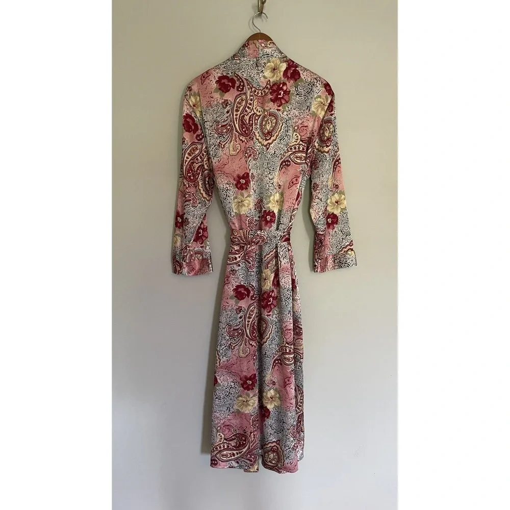 Delicates Satin Slip Nightgown‎ With Matching Robe. Medium. Pajama Set.